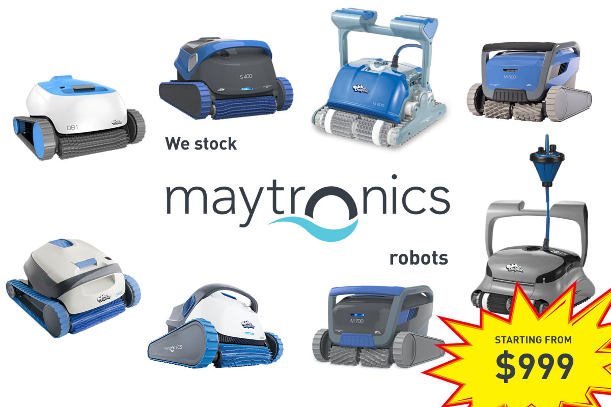 Maytronics pool robot range available in store