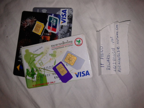 Visa Cards and SIM Cards