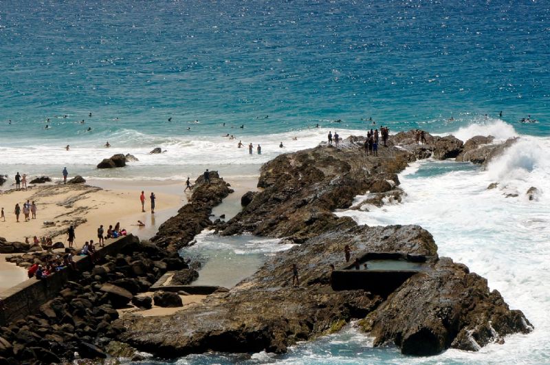 Birds eye view of Snapper Rocks