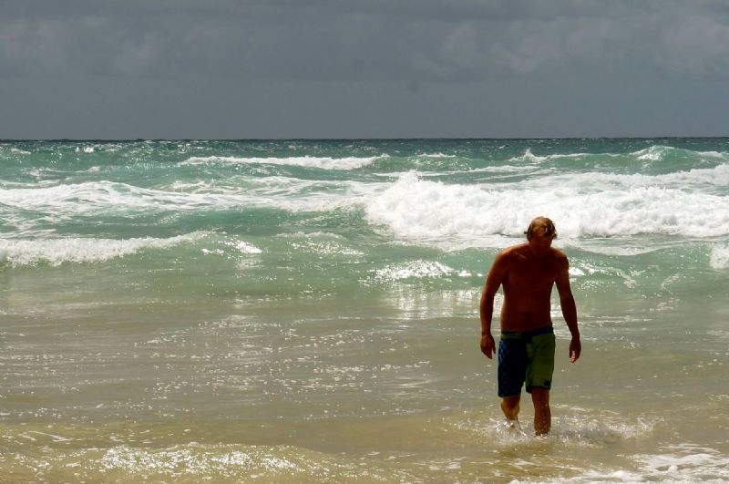 Striking a pose at Diggers Beach