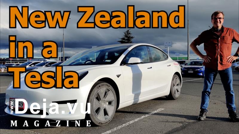 Tesla driving in New Zealand
