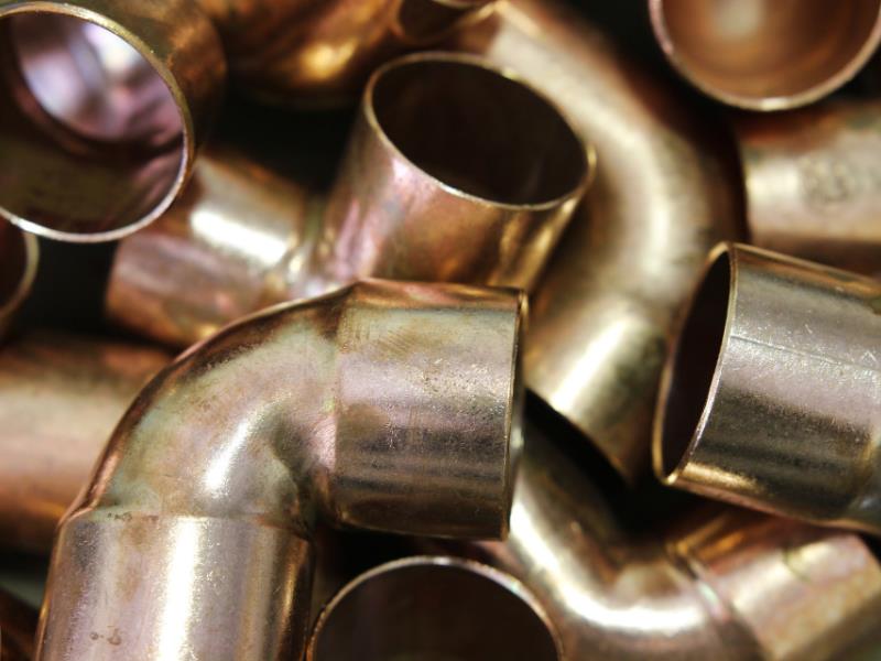 A selection of copper fittings