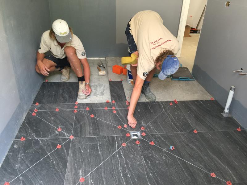Main Bathroom floor tiling