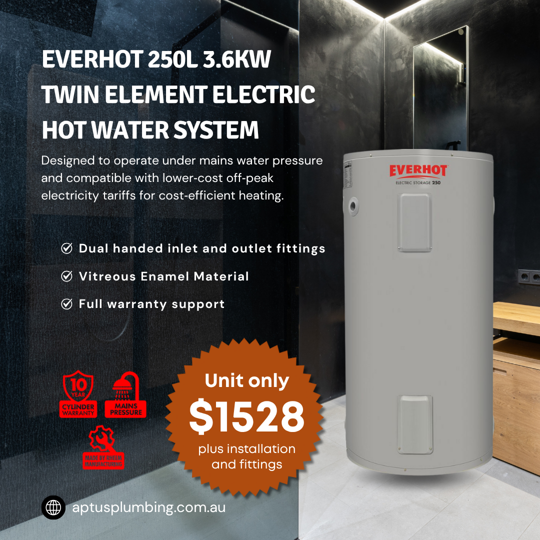 Everhot 250L 3.6kW Twin Element Electric Hot Water System
