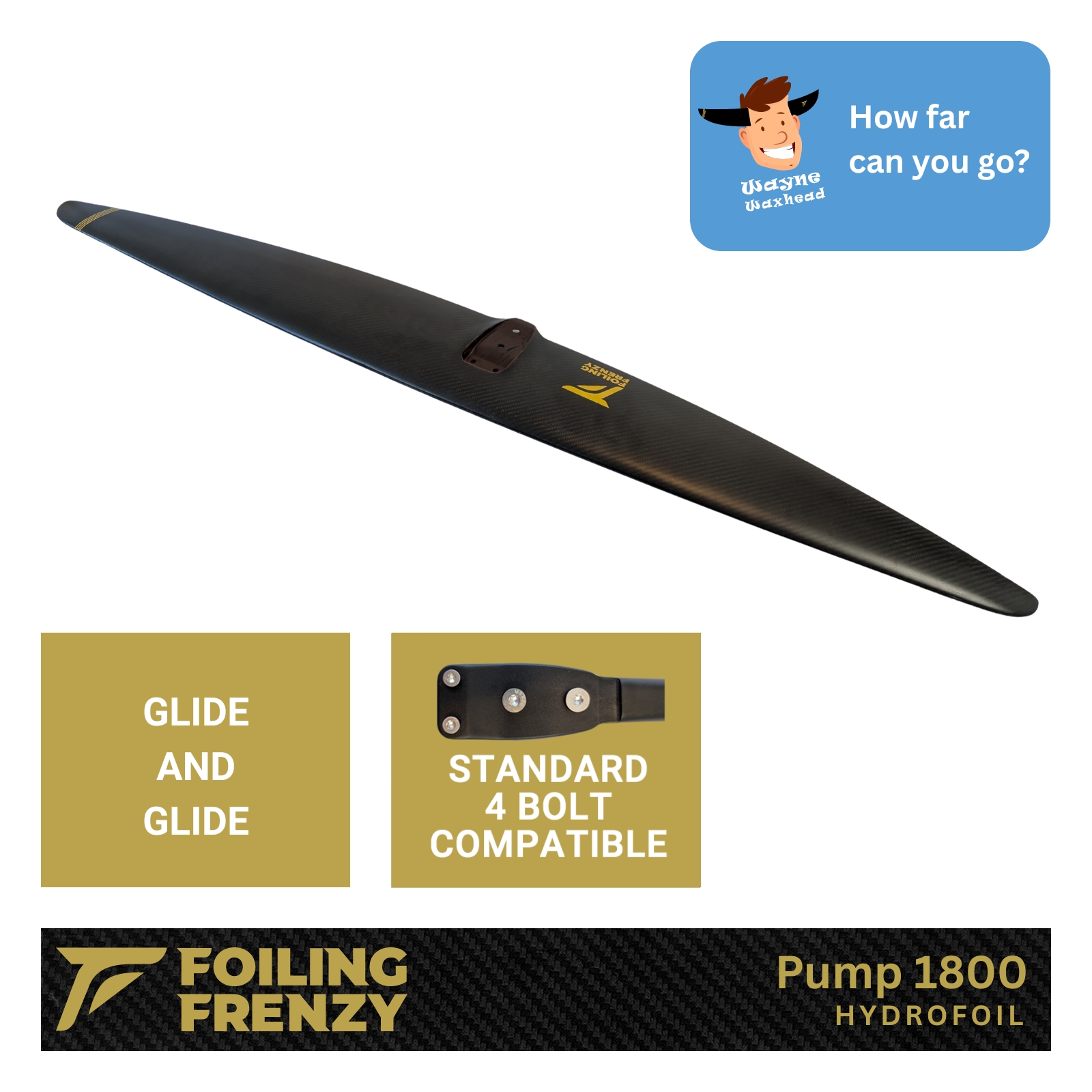 pump 1800 hydrofoil compatible mount carbon hydrofoil SUP foiling