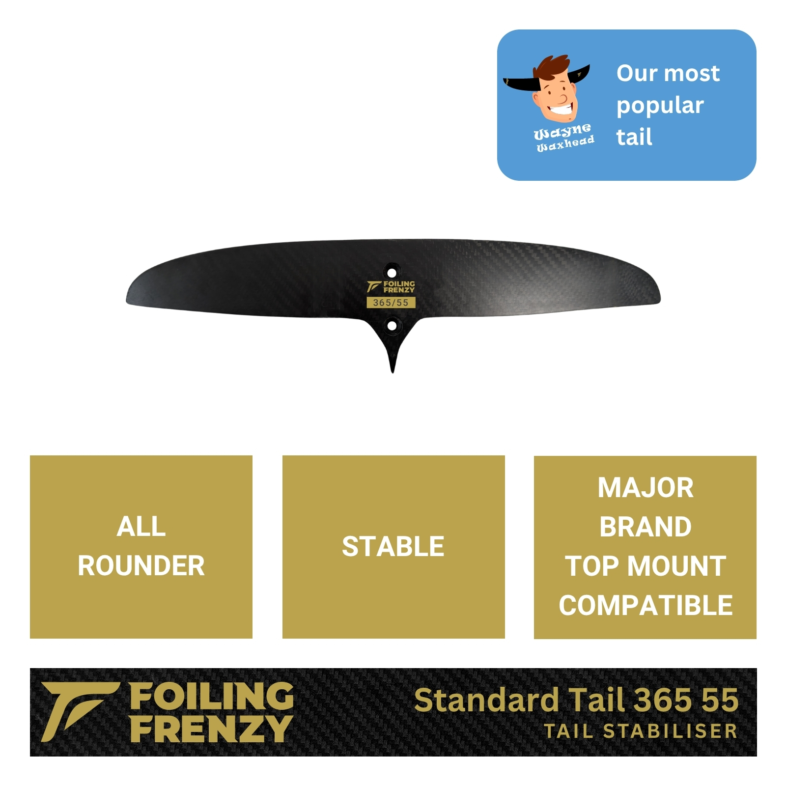 standard tail skinny 365 55 foil top mount compatible