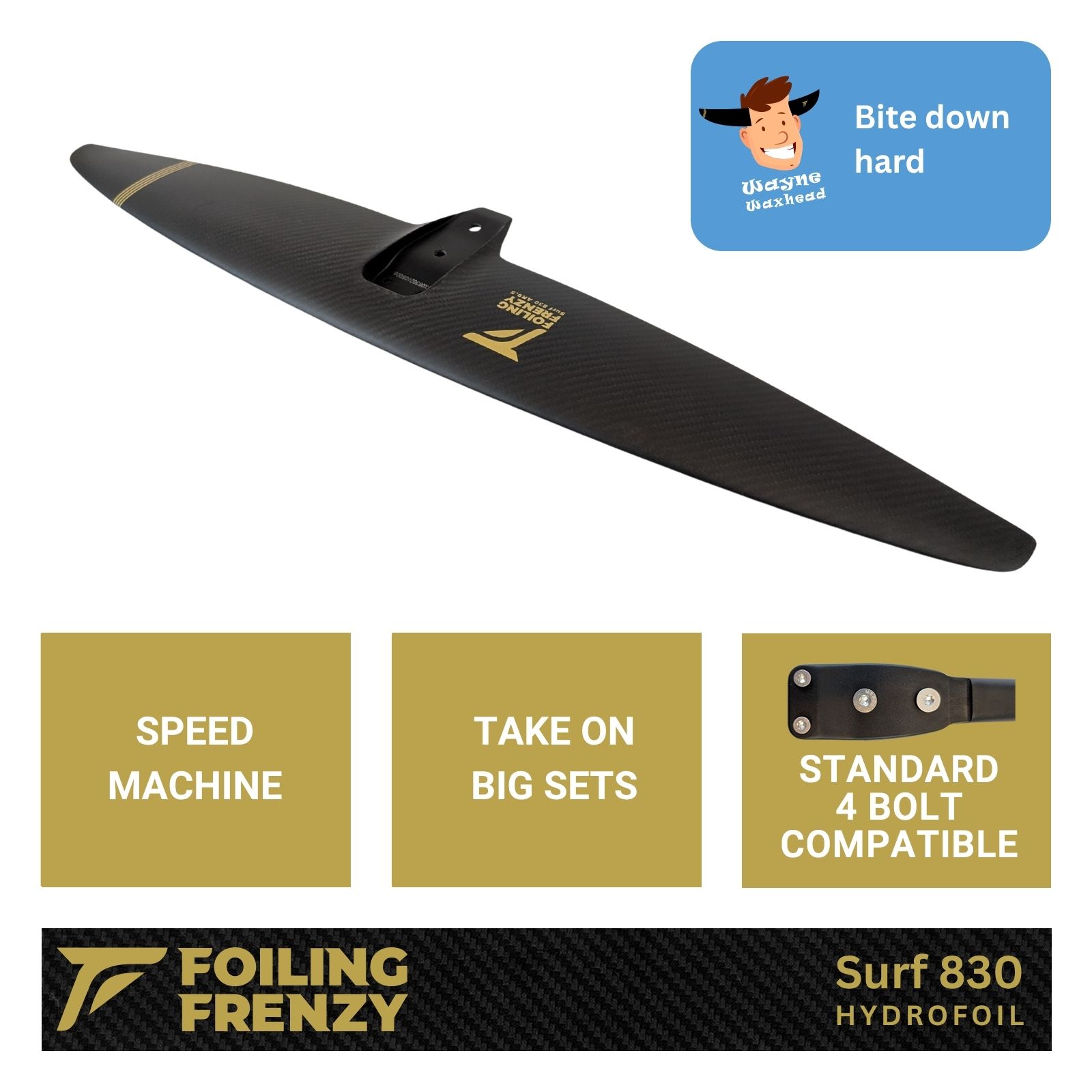 Foiling Frenzy Surf 830 hydrofoil - A Mount standard compatible
